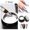 5ML/Jar Silver Metallic Painting Gel Nail Polish Sparkling Glitter Nail Art Gel Varnish Mirror Effect UV Gel Polish Manicure Art