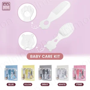 6-Piece Baby Grooming Kit & Hygiene Set, Safe Nail Clippers & Hair Brush Kit for Infant and Toddler Care