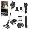 6-in-1 Cordless Vacuum 550W 45KPA｜2 Batteries｜LED Display｜Self-Standing｜Pet Hair/Carpet/Hard Floor (Black)