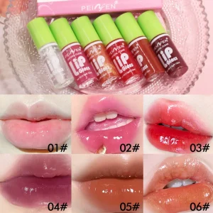 6-pack Plump Lip Gloss Set Mirror Gloss Moisturizing Lip Oil Set Moisturizing Long-lasting Lip Dye Nourishing Lip Care Product