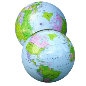 90CM Inflatable Globe Teaching Prop English Version Inflatable Map Ball Children's Geography Enlightenment Children's Toy