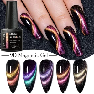 9D Cat Magnetic Gel Nail Polish Sparkling Glitter Rainbow Effect Soak Off UV Gel Varnish Manicure Nail Art Design Nail Supplies
