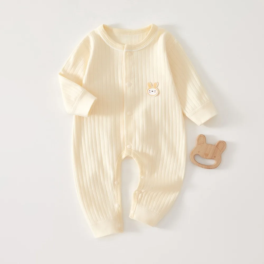 AYNIGIELL Spring and Autumn 0-12Months Baby Rompers Superior Quality Newborn 100% Cotton Jumpsuit for Newborn Boys and Girls - Image 2