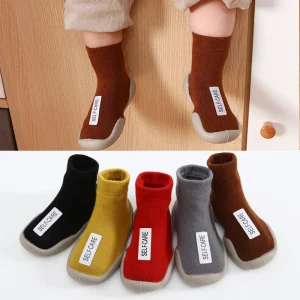 Aikidsay Baby First Socks Shoes Toddler Walker Infant Boys Girls Rubber Soft Sole Floor Barefoot Baby Casual Shoes Knit Booties