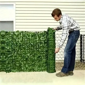 Artificial Ivy Privacy Fence Wall Screen UV Resistant Green Plastic Background for Patio Balcony Garden Backyard Indoor Outdoor
