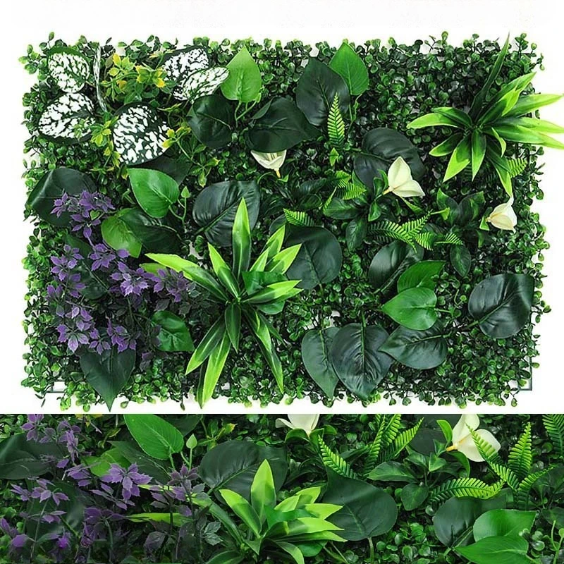 Artificial Plants Grass Wall Panel Boxwood Hedge for Indoor Outdoor Home Garden Vertical Decoration Fake Plant Grass Wedding