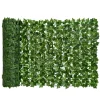 Artificial Privacy Fence Screen Faux Ivy Leaf Hedges 200/100cm Long Leaf Fence Panels Indoor Outdoor Garden Deck Balcony Screen