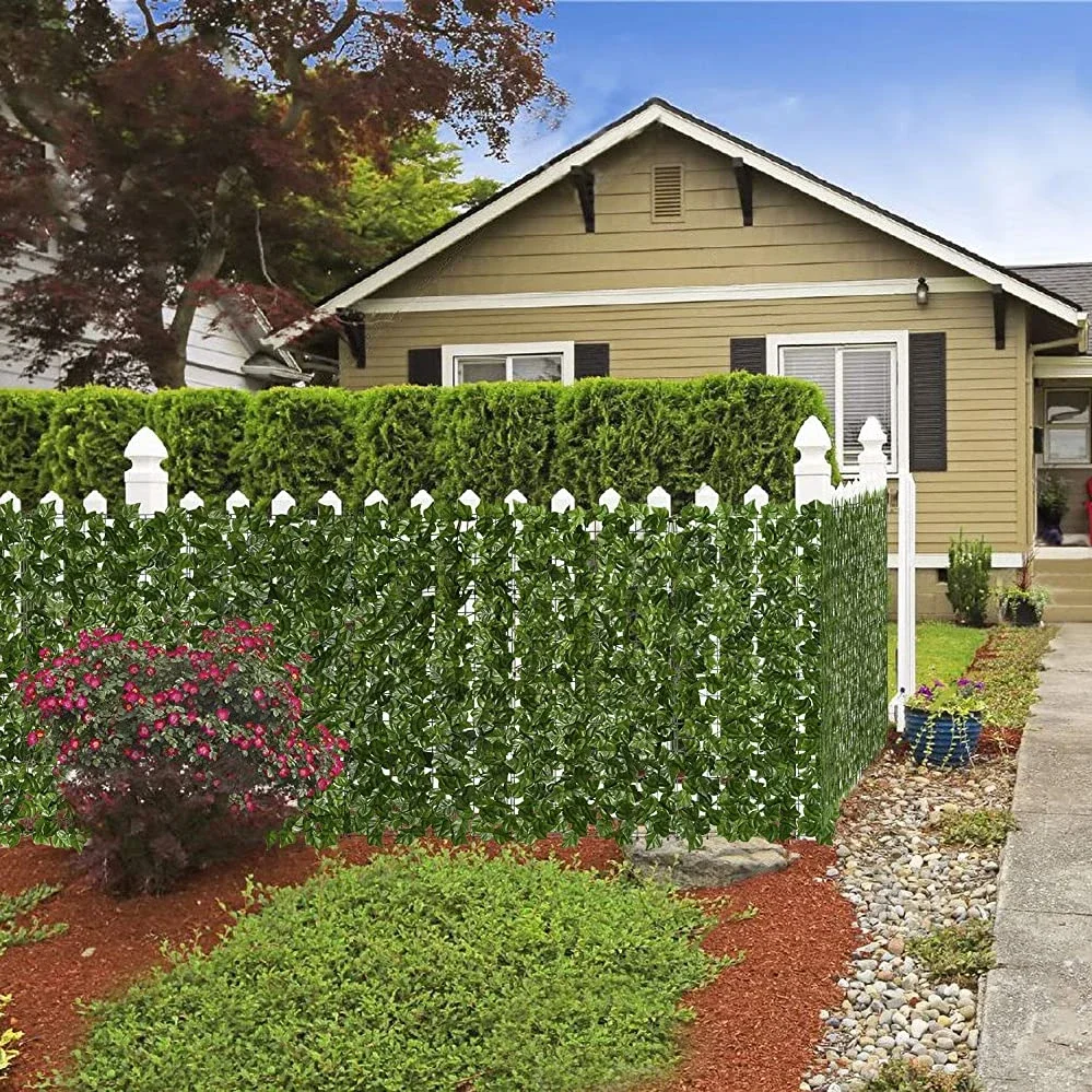 Artificial Privacy Fence Screen Faux Ivy Leaf Hedges 200/100cm Long Leaf Fence Panels Indoor Outdoor Garden Deck Balcony Screen - Image 4