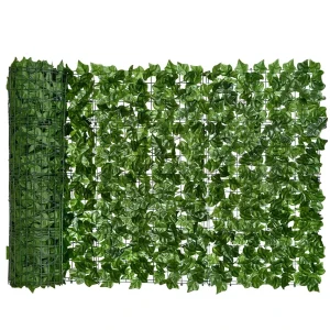 Artificial Privacy Fence Screen Faux Ivy Leaf Hedges 200/100cm Long Leaf Fence Panels Indoor Outdoor Garden Deck Balcony Screen