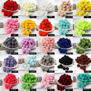 Assorted Pompom 8/10/15/20/25/30mm Fluffy Soft Pom Poms Balls Mixed Pompoms for DIY Crafts Wedding Decor Kid Toy Sewing Supplies