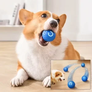Automatic Moving Dog Toy Ball Smart USB Jumping Rotating Interactive Dog Chew Toy Ball for Puppy Ball Toys
