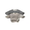 Autumn New Baby Clothes Infant Girls Hoodie Striped Boys Sweatshirts Toddler Tops Clothes