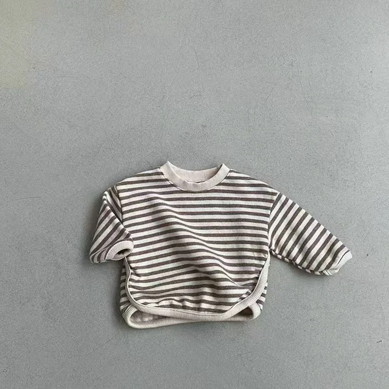 Autumn New Baby Clothes Infant Girls Hoodie Striped Boys Sweatshirts Toddler Tops Clothes - Image 6