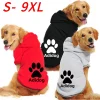 Autumn Winter Pet Fleece Hoodie Dog Cotton Warm Coat Trendy Dog Clothes for Medium Large Pet Outdoor Pet Fleece Sweatshirt Wear
