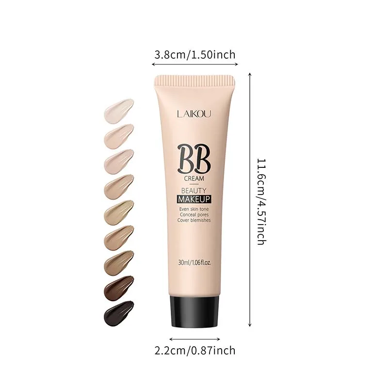BB Cream Base Makeup Long Lasting Waterproof Brighten Skin Tone Cover Blemishes 30ml Concealer Foundation Liquid Face Makeup - Image 5