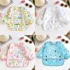 Baby Bibs Cute Colorful Cartoon Waterproof Bib Infant Eating Children Drawing Long Sleeve Apron Self Feeding Baby 0-3 Years