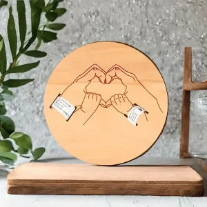 Baby Birth Wristband Wooden Commemorative Bracelet Display Bracelet Decoration Display Board Commemorative Card Baby Milestone