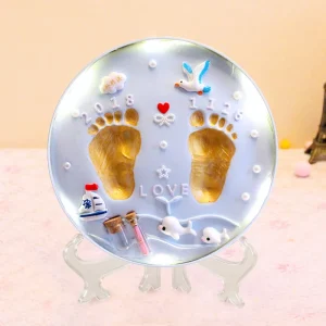 Baby Boy Girl Footprint Baby Care Air Drying Soft Clay DIY Babies Hand Foot Imprint Kit Casting Toys Print Pad Newborn Souvenir