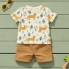 Baby Boys Clothing Sets Cute Short Sleeve Summer Animal Pattern Casual