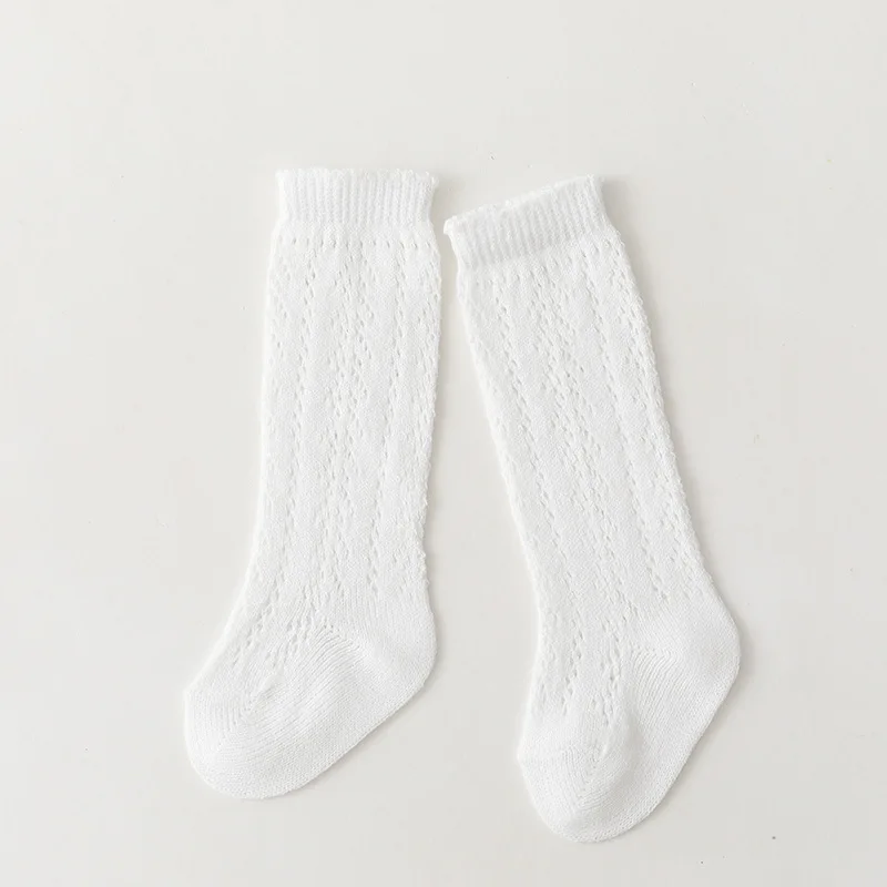 Baby Boys Girls Socks Summer Kids Long Sock Toddlers Knee High Mesh Thin Socks Hollow Soft Cotton Infant Socken For 0-5Years - Image 5