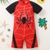 Baby Boys Summer Color Block Swimsuit Cute One-Piece Swimming Suits for Toddlers Infant Male Swimwear Fashionable And Handsome