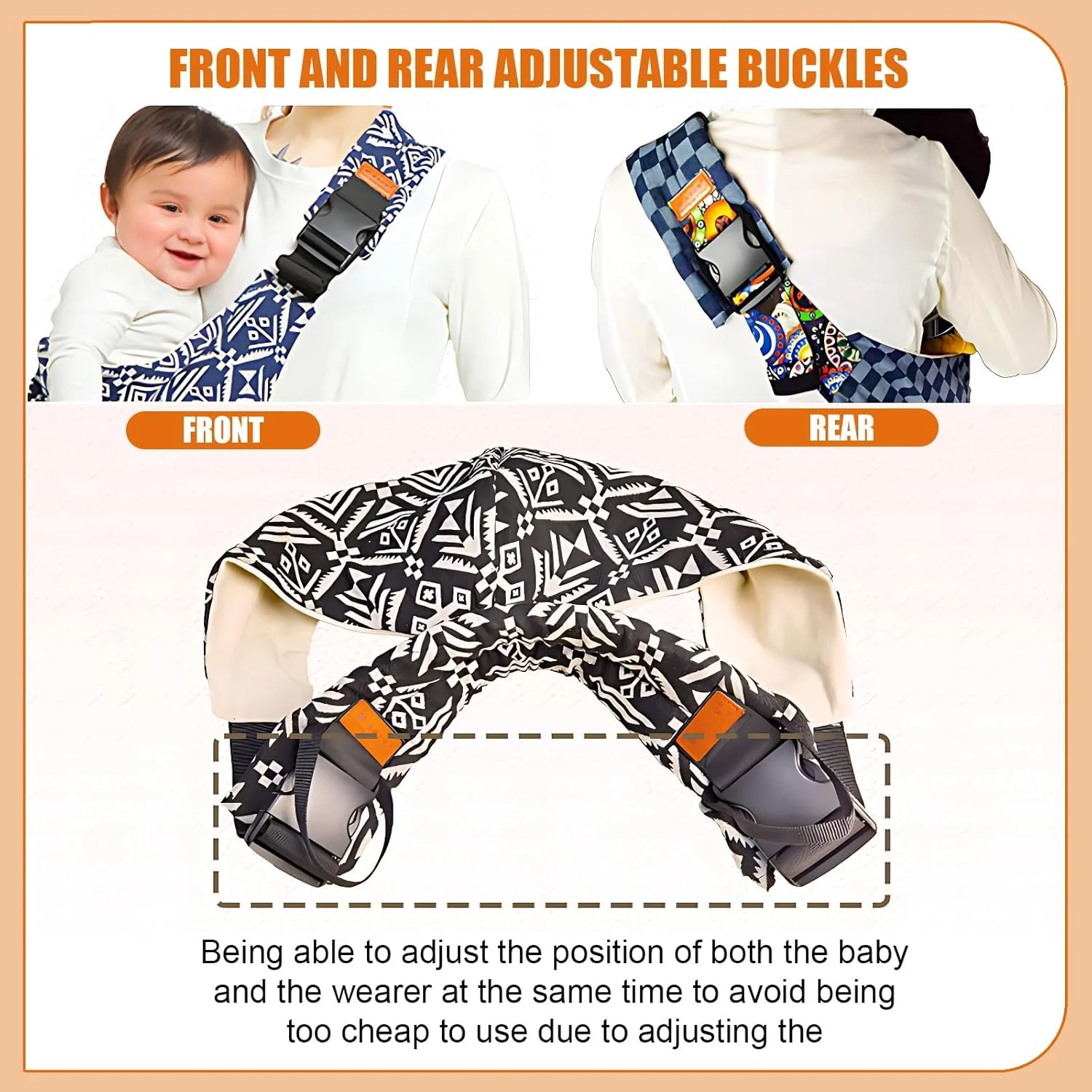 Baby Carrier Newborn Crossbody Wrap Baby Bag Accessories Toddler Hip-seat Adjustable Portable Sling Bags for Travel Infant Wrap - Image 6