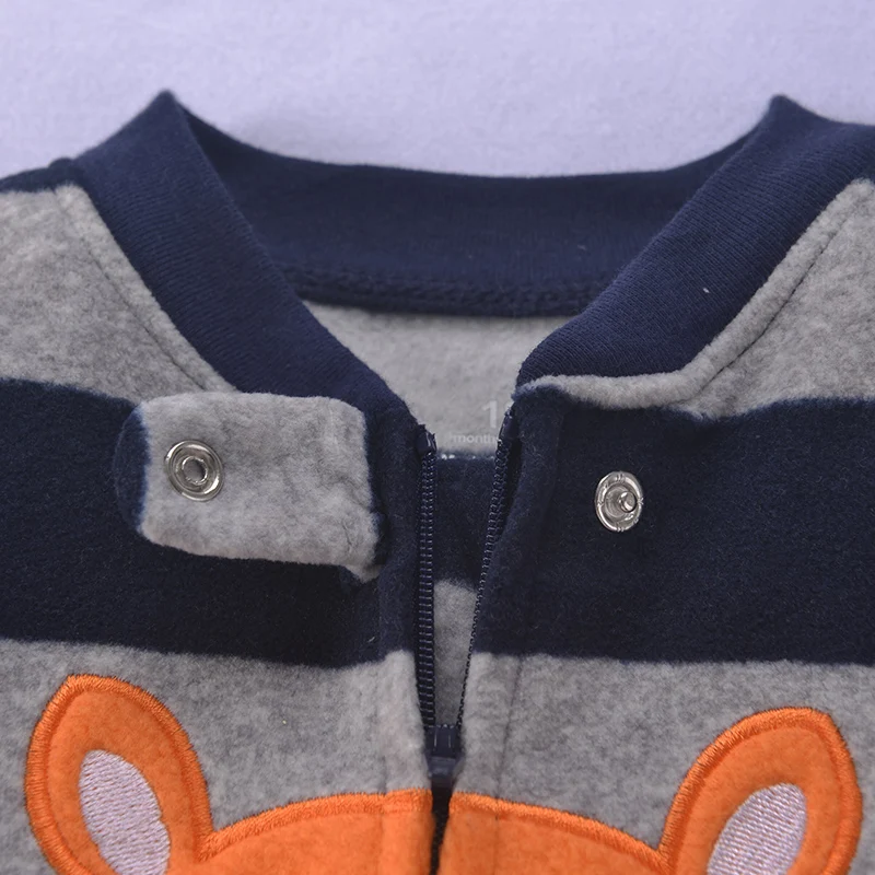 Baby Clothes Spring Autumn Warm Rompers Infant Boy Girl Indoor Pajamas Zipper Fleece Babe Animal Jumpsuit Clothing 9 -24 Months - Image 2