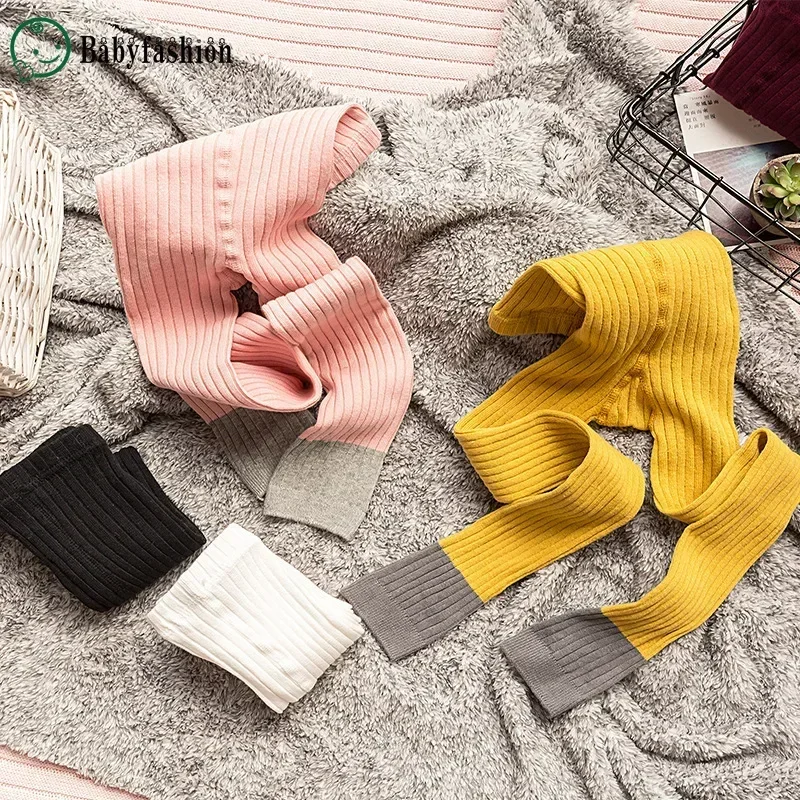 Baby Cotton Leggings for Girls Double Needle Patchwork Spring Autumn for Infant Fashionable Kids Legging - Image 5