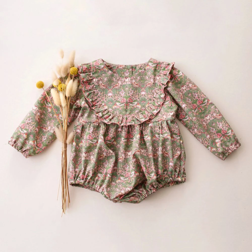 Baby Girl Clothes For 0-2Y Spring Soft Cotton Newborn Baby Girl Long Sleeves Romper Fashion Infant Clothing - Image 2