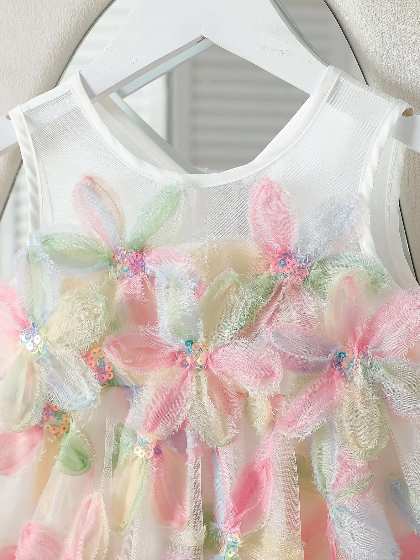 Baby Girl Summer Sweet Flower Tulle Puff Dress Gentle Princess Gown | Birthday & Valentine's Day Gift for 1st Birthday Party - Image 3