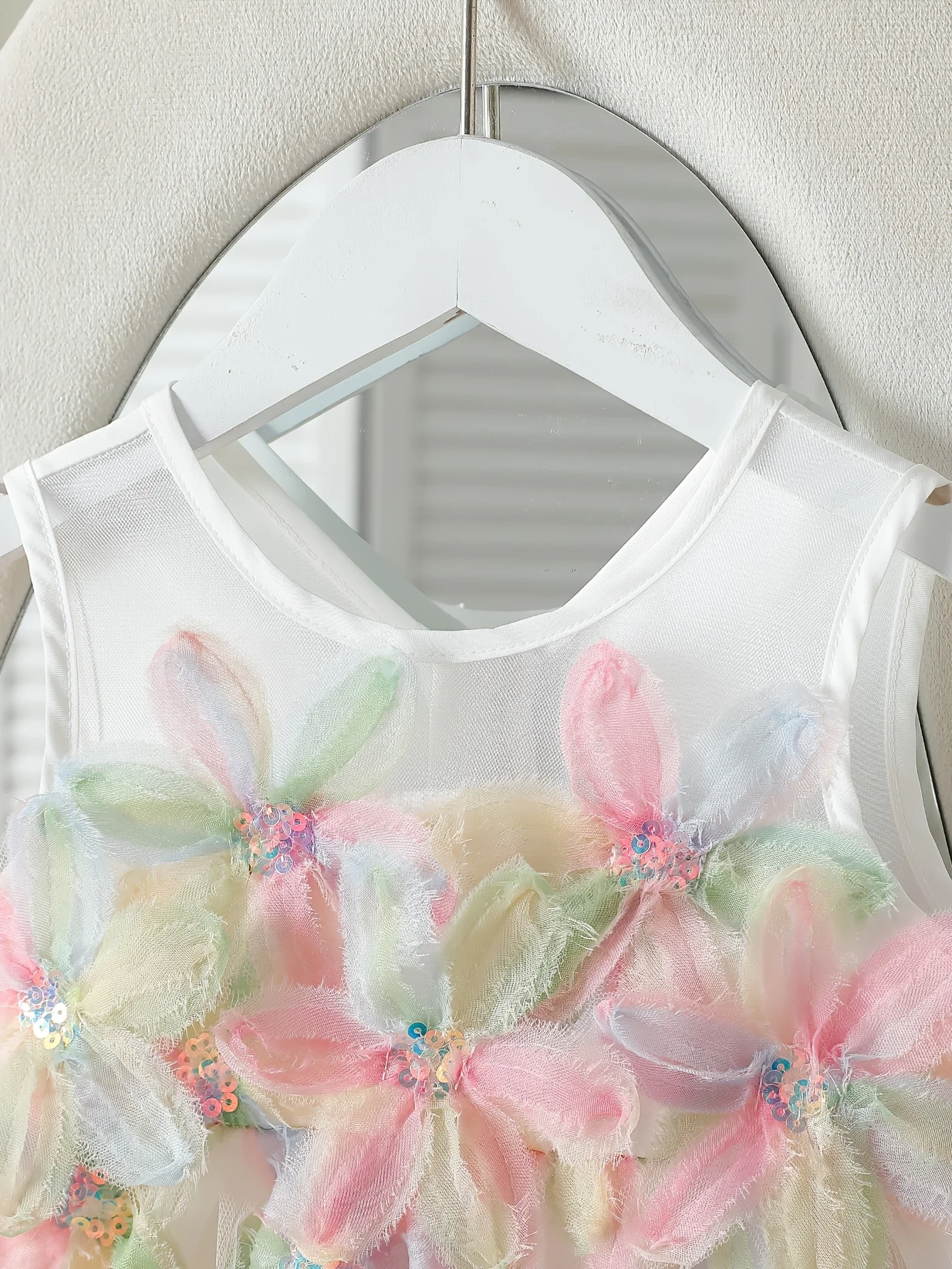 Baby Girl Summer Sweet Flower Tulle Puff Dress Gentle Princess Gown | Birthday & Valentine's Day Gift for 1st Birthday Party - Image 4