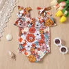 Baby Girl's Floral Print Triangle Onesie Swimsuit Infant Swimming Costume Comfortable Soft Fabric Baby Pool Suit