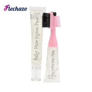 Baby Hair Edges Pro Brush Gel Squeeze Tube 10Ml Refill Gel Replacement Tube 20Ml, Professional Edge Control Brush And Gel 3 In 1