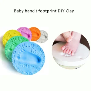 Baby Handprint Slime Infant Soft Modeling Clay Air Drying Play Light Clay Toys Newborn Footprint Imprint Kit Diy Souvenir Gifts