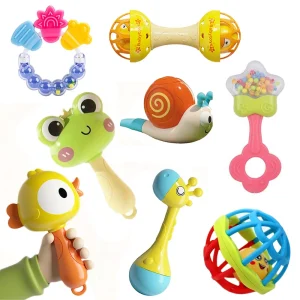 Baby Rattles Toys 0 to 1 Giraffe Baby Rattle Sensory Rattle For Baby Changes Newborn Musical Toy Rattle Sand Hammer Baby Toys
