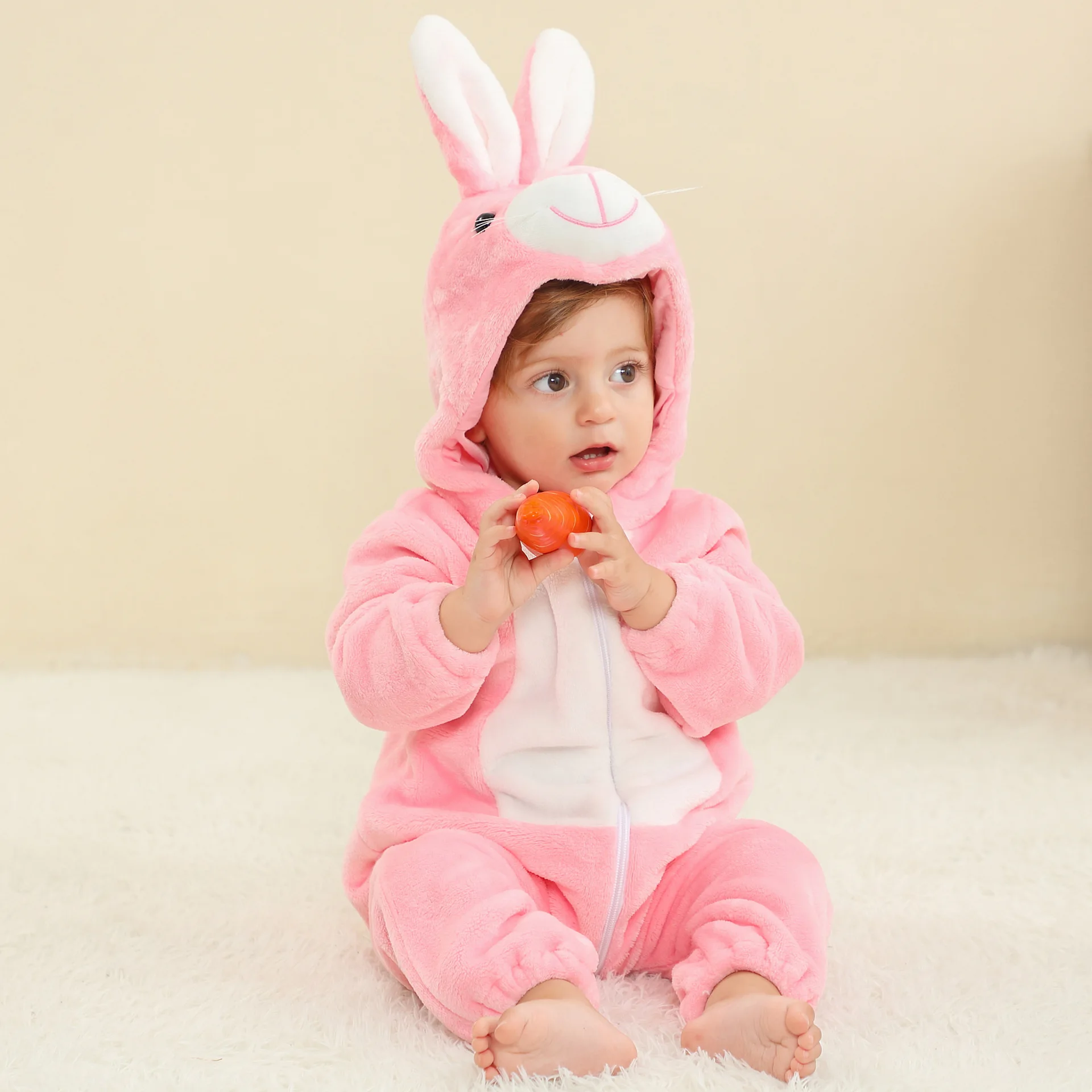Baby Rompers Kids Cosplay Winter Flannel One-Pieces Hooded Jumpsuits Stitch Jumpers Overall Girl Grows Boy Growings Roupa Bebes - Image 6
