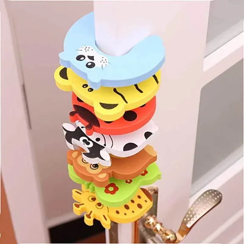 Baby Safety For Newborn Furniture Protection Card Door Stopper Security Cute Animal Care Child Lock Finger Protector - Image 3