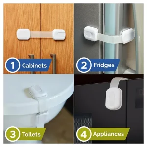 Baby Safety Lock Drawer Child Safety Cabinet Locks Adhesive Cabinet For Drawer Door Latches Baby Safe Straps Child Door Security