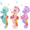 Baby Seahorse Musical Rattles Toys Infant Stuffed Animals Soft Toy with Bright Colors Crinkle Sound Paper Newborn Toys Gifts