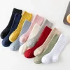 Baby Socks Newborn Kids Infant Girls Boys Knee High Sock Toddler Girl Solid Cotton Stripe Plain Long Sock For 0-3Years Children