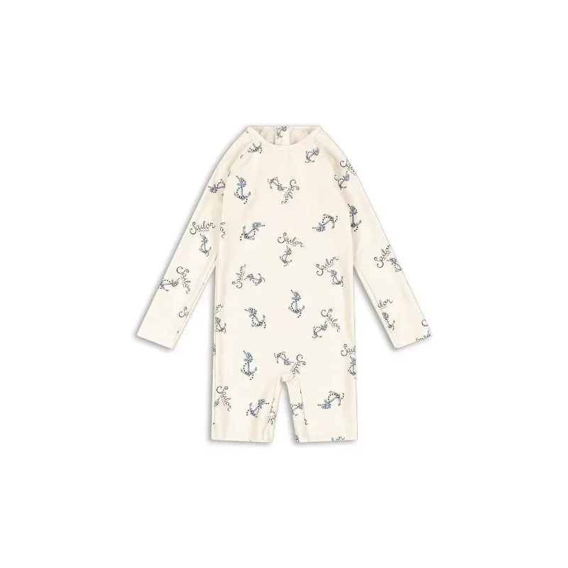 Baby Swimwear Boys Swimwears Striped Lemon Long Sleeved Swimsuit Seahorse Boy Beach Shorts kids Vacation Sunscreen Swimsuits - Image 4