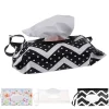 Baby Wet Wipe Pouch EVA Flip Cover Tissue Box Cute Snap-Strap Refillable Wet Wipes Bag Outdoor Useful Baby Stroller Accessory