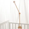 Baby Wooden Bedbell Bracket 0-12 Months Bed Bell Bracket Wooden Mobile Newborn Crochet Bed Bell Hanging Toys Newbaby Rattle Toys