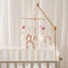 Baby Wooden Boho Rainbow Bed Bell Rattles Toys Hanging Pendant Newborn Toys Mobile Crib Bracket Montessori Toys Baby Birth Gift