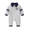 Baby onesies, cotton simple spring and autumn style long-sleeved climbing clothes, boy baby Ha clothes fashion outerwear
