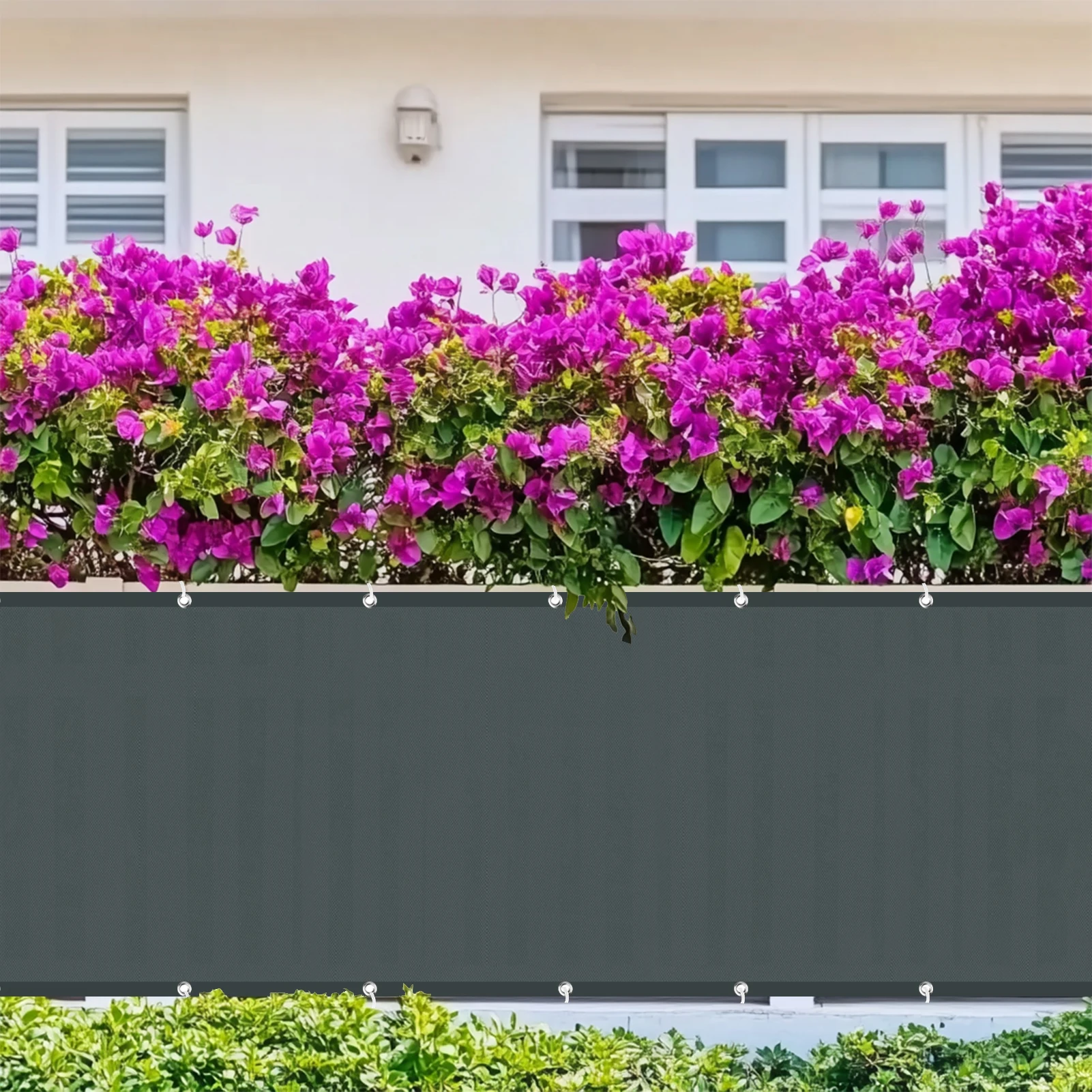 Balcony Privacy Screen Patio Fence Screen for Balcony Cover Waterproof Garden Sunshade Cloth with Grommets UV Protection Shelter - Image 4