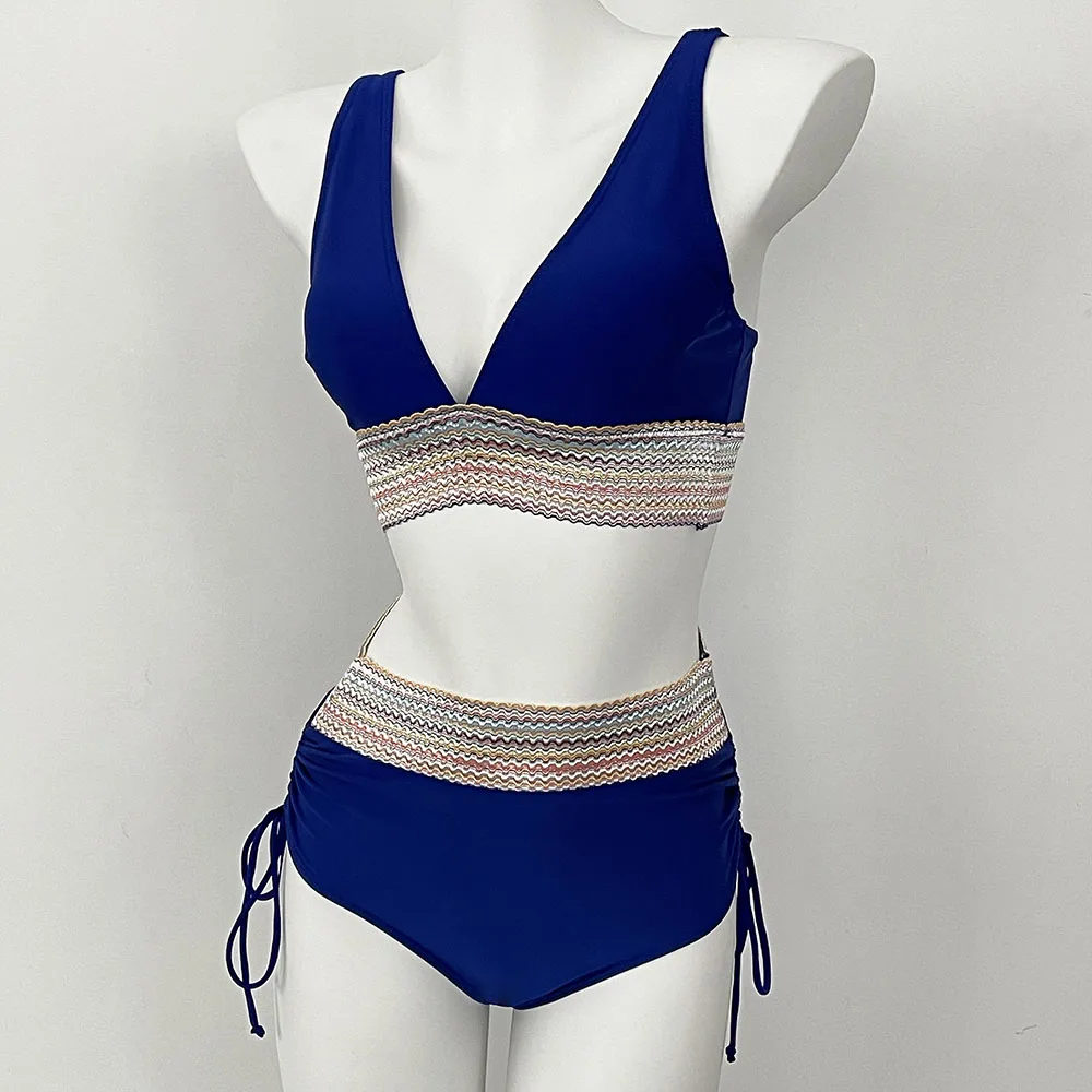 Bathing Suit Women Beahwear Sexy Bikini Swimwear Women High Waisted Bikini Sets Female Swimsuits Summer Two Pieces Drawstring - Image 4