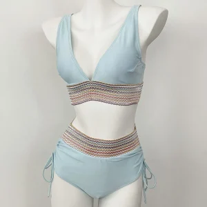 Bathing Suit Women Beahwear Sexy Bikini Swimwear Women High Waisted Bikini Sets Female Swimsuits Summer Two Pieces Drawstring