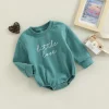 BeQeuewll Toddler Baby Boys Girls Sweatshirts For Fall And Spring Long Sleeve Letter Print Pullovers Tops Kid Clothes Tops