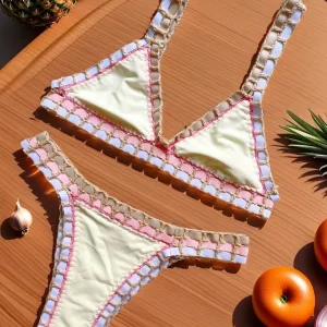 Black Crochet Bikini 2026 Sexy Women Swimsuit Female Swimwear Micro Bikini Set Bandeau Swimming Suit Beachwear Brazilian Biquini